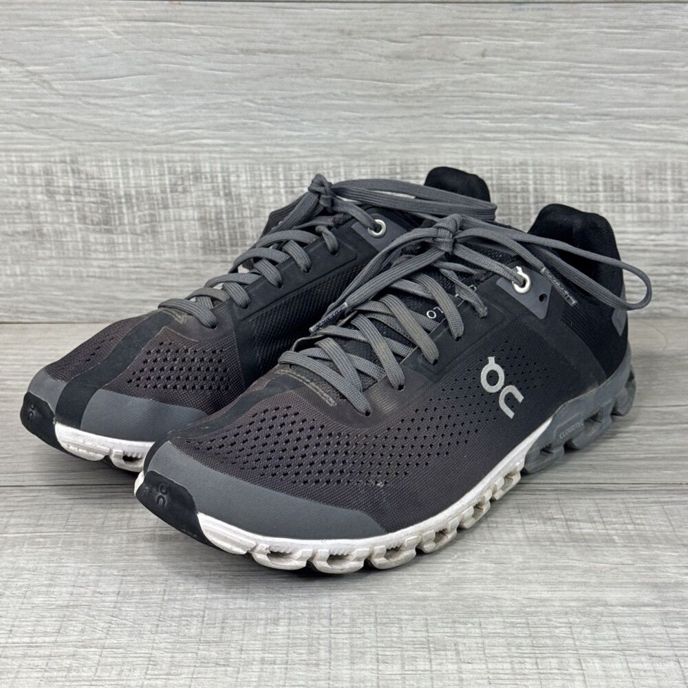 ON Cloudflow Running Trainer Shoes Men's 7.5 Athletic Trainer Black Asphalt